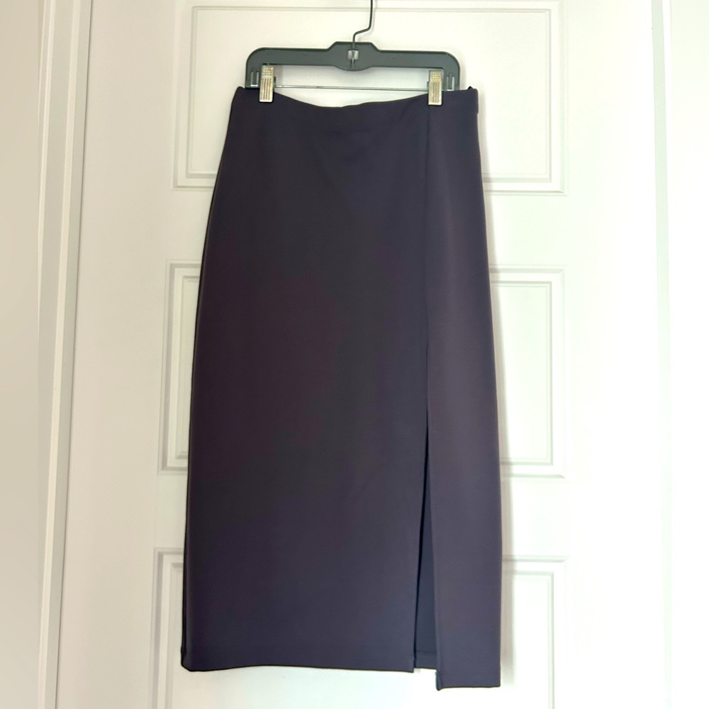 Grey/purple Babaton fitted skirt, sz 4